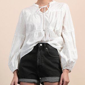 White Embroidered Blouse